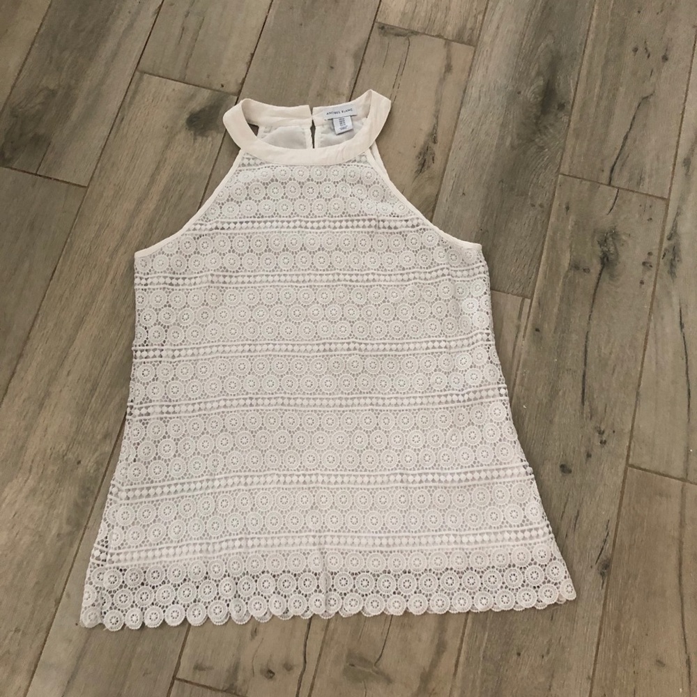 🍀 ANTIBES BLANC: Top with halter neck